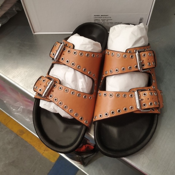 Isabel Marant Lennyo Leather Sandals,FR 37